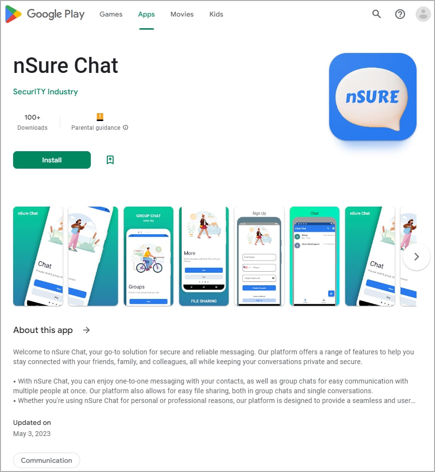 برنامه nSURE حاوی بدافزار